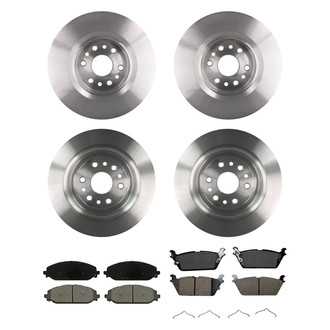 bproauto® - Front and Rear Brake Kit with Semi-Metallic Pads