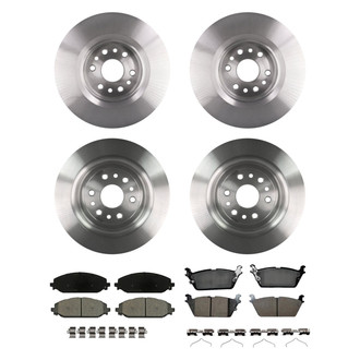 bproauto® - Front and Rear Brake Kit with Semi-Metallic Pads