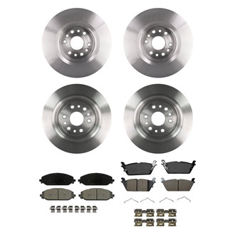 bproauto® - Front and Rear Brake Kit with Semi-Metallic Pads