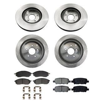 bproauto® - Front and Rear Brake Kit with Semi-Metallic Pads