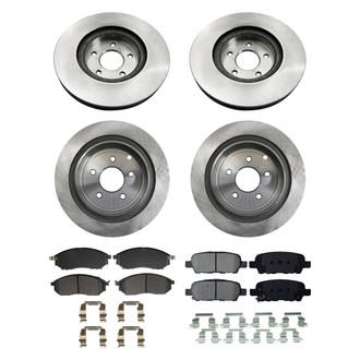 bproauto® - Front and Rear Brake Kit with Semi-Metallic Pads