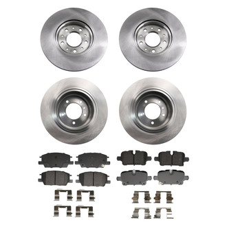 bproauto® - Front and Rear Brake Kit with Semi-Metallic Pads