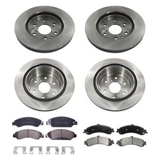 bproauto® - Front and Rear Brake Kit with Semi-Metallic Pads