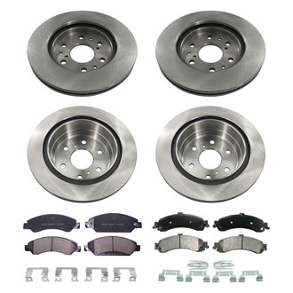 bproauto® - Front and Rear Brake Kit with Semi-Metallic Pads