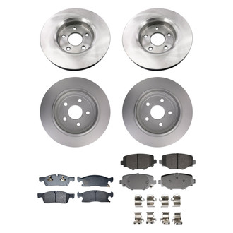 bproauto® - Front and Rear Brake Kit with Semi-Metallic Pads