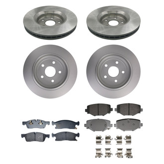 bproauto® - Front and Rear Brake Kit with Semi-Metallic Pads