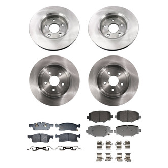 bproauto® - Front and Rear Brake Kit with Semi-Metallic Pads
