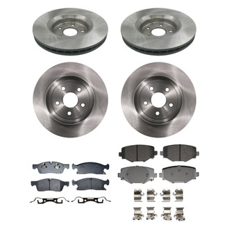 bproauto® - Front and Rear Brake Kit with Semi-Metallic Pads