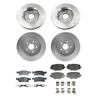 bproauto® - Front and Rear Brake Kit with Semi-Metallic Pads