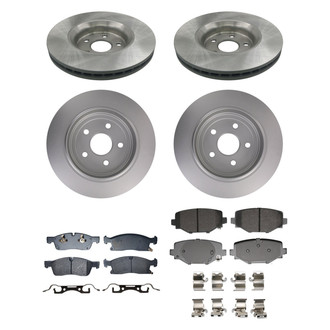 bproauto® - Front and Rear Brake Kit with Semi-Metallic Pads