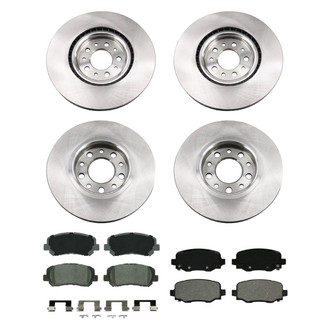 bproauto® - Front and Rear Brake Kit with Semi-Metallic Pads