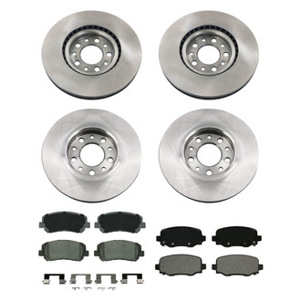 bproauto® - Front and Rear Brake Kit with Semi-Metallic Pads