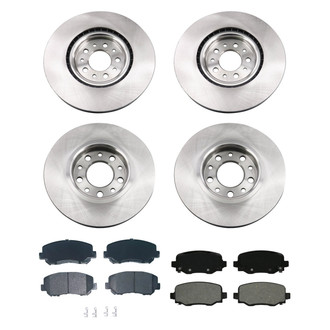 bproauto® - Front and Rear Brake Kit with Semi-Metallic Pads