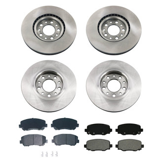 bproauto® - Front and Rear Brake Kit with Semi-Metallic Pads