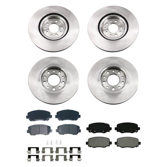bproauto® - Front and Rear Brake Kit with Semi-Metallic Pads