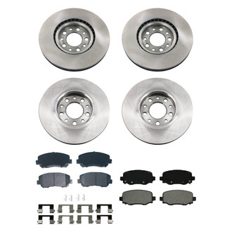 bproauto® - Front and Rear Brake Kit with Semi-Metallic Pads