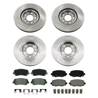bproauto® - Front and Rear Brake Kit with Semi-Metallic Pads