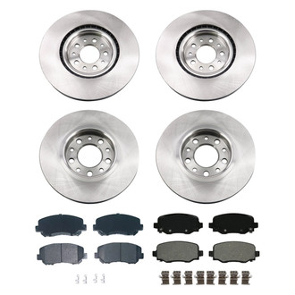 bproauto® - Front and Rear Brake Kit with Semi-Metallic Pads