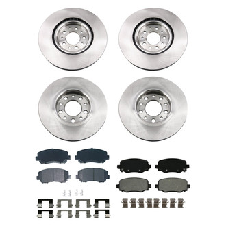 bproauto® - Front and Rear Brake Kit with Semi-Metallic Pads