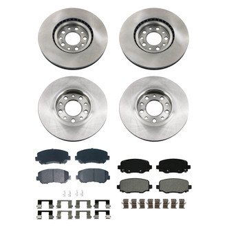 bproauto® - Front and Rear Brake Kit with Semi-Metallic Pads