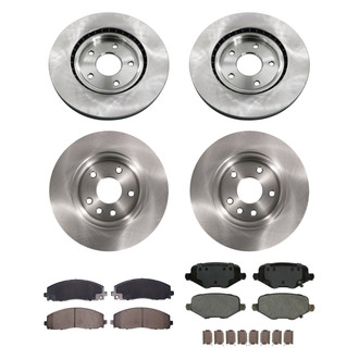 bproauto® - Brake Kit with Semi-Metallic Pads