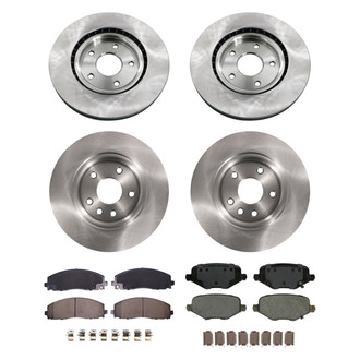 bproauto® - Front and Rear Brake Kit with Semi-Metallic Pads