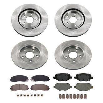bproauto® - Brake Kit with Semi-Metallic Pads