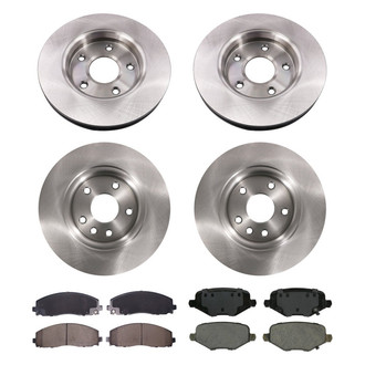bproauto® - Brake Kit with Semi-Metallic Pads