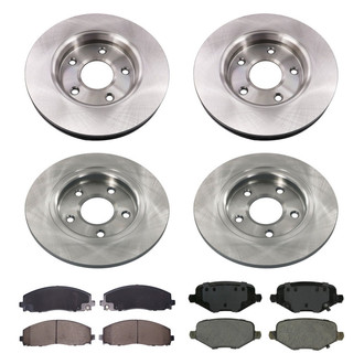 bproauto® - Brake Kit with Semi-Metallic Pads