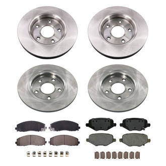bproauto® - Front and Rear Brake Kit with Semi-Metallic Pads