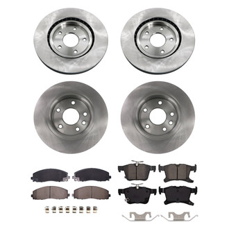 bproauto® - Brake Kit with Semi-Metallic Pads