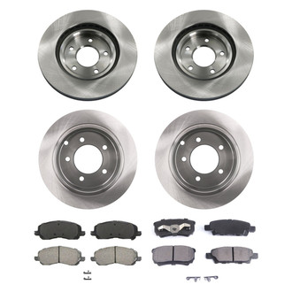 bproauto® - Front and Rear Brake Kit with Semi-Metallic Pads