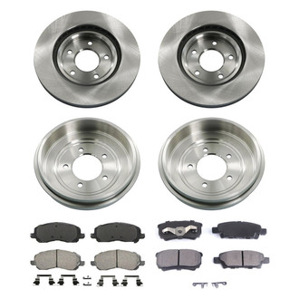 bproauto® - Front and Rear Brake Kit with Semi-Metallic Pads