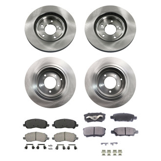 bproauto® - Front and Rear Brake Kit with Semi-Metallic Pads