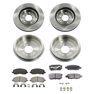 bproauto® - Front and Rear Brake Kit with Semi-Metallic Pads