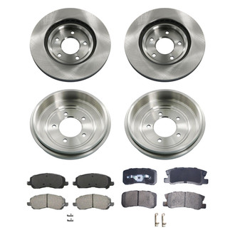 bproauto® - Front and Rear Brake Kit with Semi-Metallic Pads
