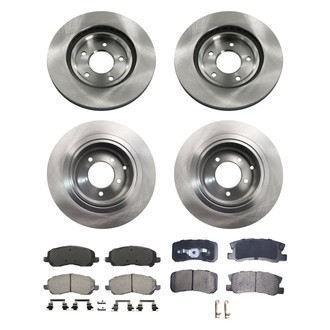bproauto® - Front and Rear Brake Kit with Semi-Metallic Pads