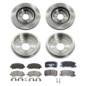 bproauto® - Front and Rear Brake Kit with Semi-Metallic Pads
