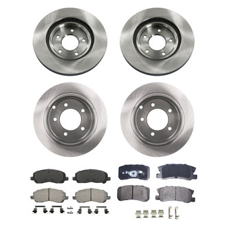bproauto® - Front and Rear Brake Kit with Semi-Metallic Pads