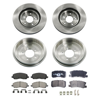 bproauto® - Front and Rear Brake Kit with Semi-Metallic Pads
