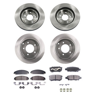 bproauto® - Front and Rear Brake Kit with Semi-Metallic Pads