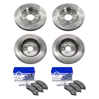 bproauto® - Front and Rear Brake Kit with Semi-Metallic Pads