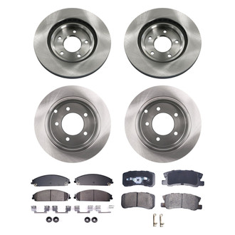 bproauto® - Front and Rear Brake Kit with Semi-Metallic Pads