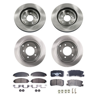 bproauto® - Brake Kit with Semi-Metallic Pads