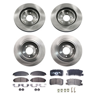 bproauto® - Front and Rear Brake Kit with Semi-Metallic Pads