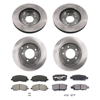 bproauto® - Front and Rear Brake Kit with Semi-Metallic Pads
