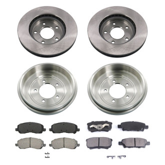bproauto® - Front and Rear Brake Kit with Semi-Metallic Pads