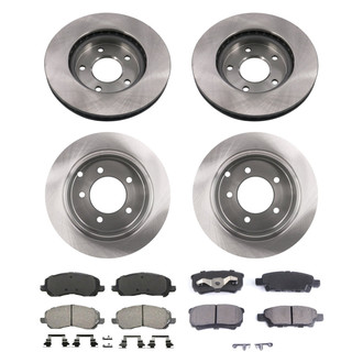 bproauto® - Front and Rear Brake Kit with Semi-Metallic Pads