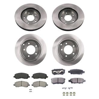 bproauto® - Front and Rear Brake Kit with Semi-Metallic Pads