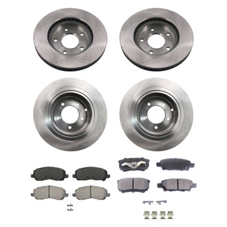 bproauto® - Front and Rear Brake Kit with Semi-Metallic Pads